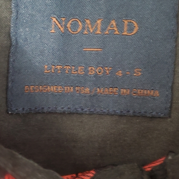 Nomad Red & Black Buffalo Plaid Button Up Shirt Little Boys Size 4-5 - Picture 9 of 9